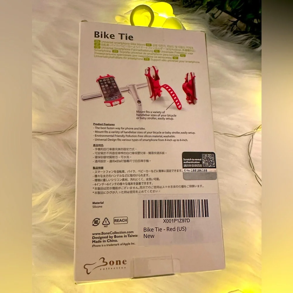 Bike tie red color.